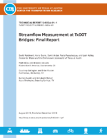 Streamflow Measurement at TxDOT Bridges Final Report