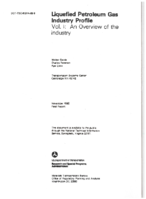 Liquefied Petroleum Gas Industry Profile Volume I An Overview of the Industry
