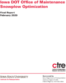 Iowa DOT Office of Maintenance Snowplow Optimization