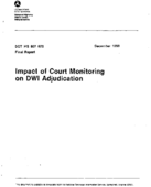 Impact of Court Monitoring on DWI Adjudication
