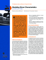 Modeling Driver Characteristics  Driver Behavior in Traffic  fact sheet