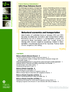 Initial Stage Reference Search  Behavioral Economics and Transportation