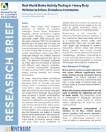 RealWorld Brake Activity Testing in HeavyDuty Vehicles to Inform Emissions Inventories Research Brief