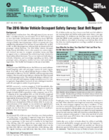 The 2016 Motor Vehicle Occupant Safety Survey Seat Belt Report Traffic Tech