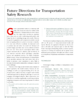 Future directions for transportation safety research