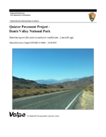 Quieter Pavement Project  Death Valley National Park Interim Report for PostTreatment Conditions 1Month Age