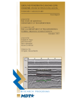 Ground Penetrating Radar GPR Analysis Phase II Field Evaluation