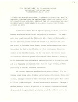Assistant Secretary of Transportation for Policy and International Affairs Charles D Baker Speeches August 1970