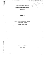 Report of Aviation Medical Meeting Kansas City Missouri January 2425 1939