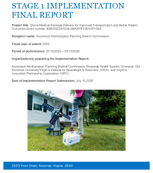 Drone Medical Package Delivery for Improved Transportation and Better Patient Outcomes Final Implementation Report