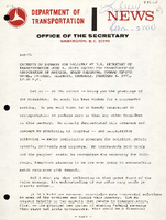 Excerpts of Remarks Prepared for Delivery by US Secretary of Transportation John A Volpe Before the Transportation Association of America