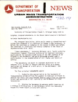 Department of Transportation News Urban Mass Transportation Administration DOT 4973