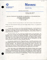 Remarks Prepared for Delivery by Secretary of Transportation Elizabeth Hanford Dole to Members of Parliament