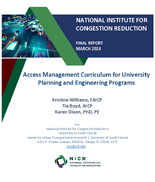 Access Management Curriculum for University Planning and Engineering Programs