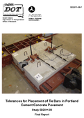 Tolerances for Placement of Tie Bars in Portland Cement Concrete Pavement