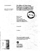 The Effects of Video Game Experience on ComputerBased Air Traffic Control Specialist Air Traffic Scenario Test Scores