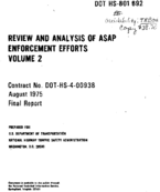 Review and Analysis of ASAP Enforcement Efforts Volume 1