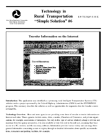 Technology in rural transportation Simple solution 6 traveler information on the internet