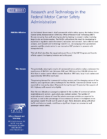 Research and Technology in the Federal Motor Carrier Safety Administration