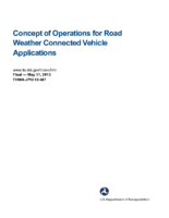 Concept of Operations for Road Weather Connected Vehicle Applications