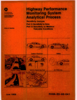 HPMS Analytical Process Sensitivity Analysis Parts 2 amp 3 1988