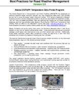 Best Practices for Road Weather Management Version 30 Alaska DOTPF Temperature Data Probe Program