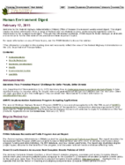 Human Environment Digest February 12 2015