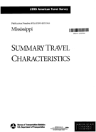 1995 American Travel Survey Summary Travel Characteristics Mississippi