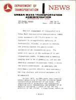 Department of Transportation News Urban Mass Transportation Administration UMTA 6974