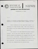 Comments by Secretary of Transportation Claude S Brinegar at Dedication of DallasFort Worth Airport