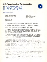 US Department of Transportation News Office of Public Affairs UMTA 1178 DOT Issues Rail Transit Policy