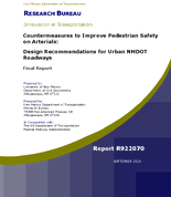 Countermeasures to Improve Pedestrian Safety on Arterials Design Recommendations for Urban NMDOT Roadways