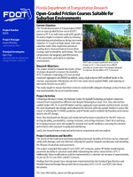 OpenGraded Friction Courses Suitable for Suburban Environments Summary