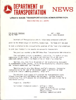 Department of Transportation News Urban Mass Transportation Administration DOT 8069