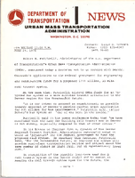 Department of Transportation News Urban Mass Transportation Administration UTMA 7660