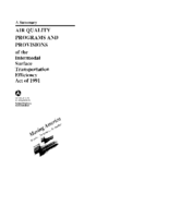 Air Quality Programs and Provisions of the Intermodal Surface Transportation Efficiency Act of 1991