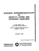 Minimum retroreflectivity of traffic signs and pavement markings