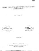 Cockpit noise intensity  fifteen singleengine light aircraft