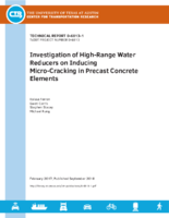 Investigation of HighRange Water Reducers on Inducing MicroCracking in Precast Concrete Elements