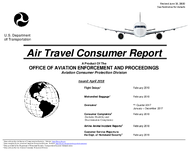 Air Travel Consumer Report April 2018