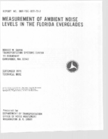 Measurement of ambient noise levels in the Florida Everglades