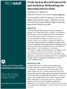 A Safe SystemBased Framework and Analytical Methodology for Assessing Intersections techbrief