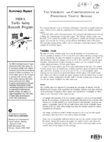 The visibility and comprehension of pedestrian traffic signals  summary report