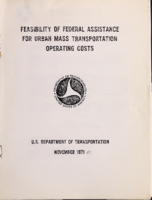 Feasibility of Federal Assistance for Urban Mass Transportation Operating Costs
