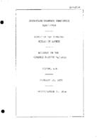 Interstate Commerce Commision Report of the Accident  Investigation Occuring on the MISSOURI PACIFIC RAILROAD BENTON AR