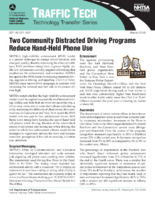 Two Community Distracted Driving Programs Reduce HandHeld Phone Use Traffic Tech