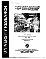 Transit Station Renovation  A Case Study of Planning and Design Procedures