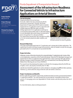 Assessment of the Infrastructure Readiness for Connected Vehicle to Infrastructure Applications on Arterial Streets Summary