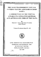 The Load Transmission Test for Flexible Paving and Base Courses Part I a Description of the Testing Apparatus Operating Methods and Anticipated Uses of Test Data