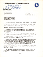 US Department of Transportation News Office of Public Affairs UMTA 1280 Transit Agencies Required to Poll Public on Changes in Fares Service Levels